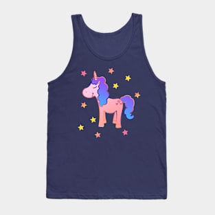 Pretty Colorful Pastel Kawaii Unicorn Stars Pastel Goth Unicorn Tank Top